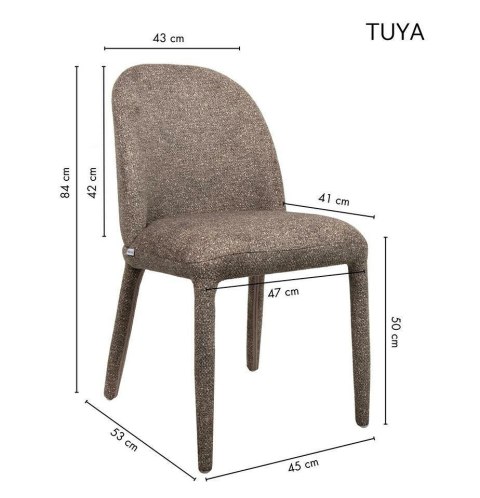 [DETAL] Krzesło TUYA brązowe