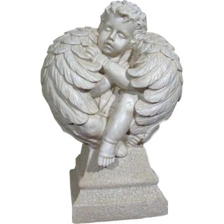 ANIOŁ FIGURKA ŚPIĄCY SERAPHINA, DUŻY 57CM, KREMOWY, DEKORACJA DO SALONU