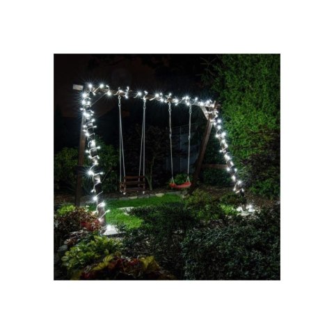 Lampki choinkowe 100 LED wewnętrzne zimny biały z dod. gniazdem