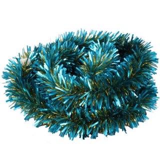 Łańcuch choinkowy turkusowo złoty grubo/cienkocięty 10cm 3m