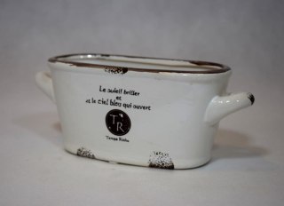 Osłonka ceramiczna w białym kolorze 7,3x18 cm