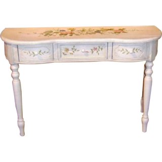 KONSOLA TOALETKA FLEURIA, BIAŁY STOLIK, STÓŁ, DO SALONU, LOFT, 121 CM