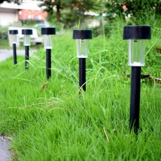 Słoneczny Słupek Oświetleniowy z Czujnikiem Zmierzchu - Biała Dioda LED, 31 cm