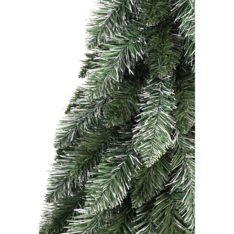 Sztuczna Choinka Marcinek na Naturalnym Pniu - Polski Produkt, Wys. 120 cm, Kolor Zielono-biały, Gotowa do Rozłożenia, Świeża z 
