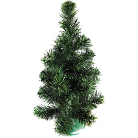Choinka Sztuczna ZIELONO-SREBRNA 45 CM, Polskiego Producenta GOLIAT, Gotowa do Rozłożenia