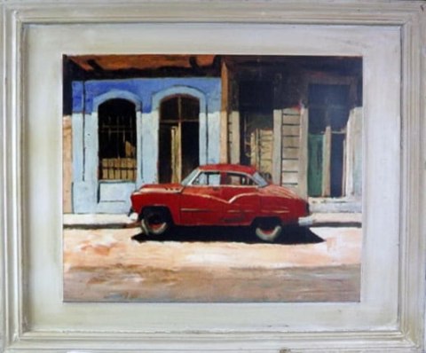 Czerwony Samochód Seria Obrazów 48.5x41cm, Część 1 z 3