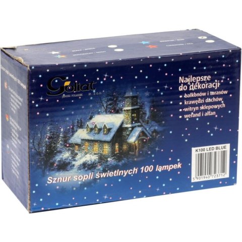 KURTYNA SOPLE 100 LED NIEBIESKA, LUMENSKO, ZEWNĘTRZNA IP44, 4.8M, ŁĄCZONA