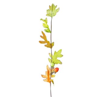 Jesienna gałązka dekoracyjna z żołędziami, 70cm, pomarańczowa