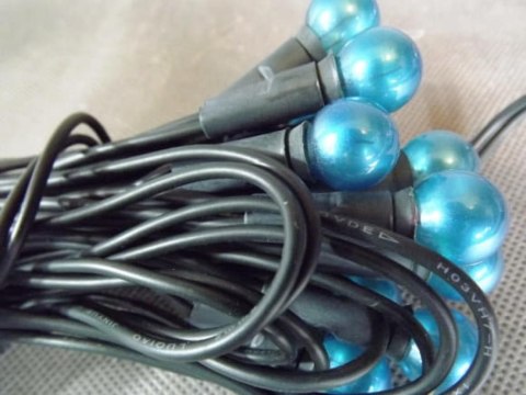 Niebieskie Lampki Choinkowe-Kulki Perłowe 35L na Zielonym Kablu 3.2m 220V-240V Do Użytku Wewnętrznego
