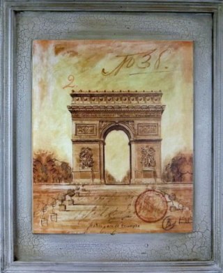 Postarzany Obraz - Łuk Triumfalny, 46 x 56 cm - Edycja Limitowana