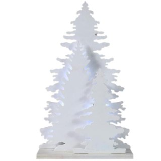 Drewniana Choinka 3D z LED, Zasilana Bateryjnie