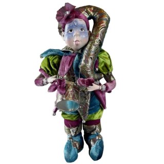 LALKA PIERROT Z POZYTYWKĄ BELLISSIMA, CERAMICZNA, 40CM, DEKORACJA, PREZENT