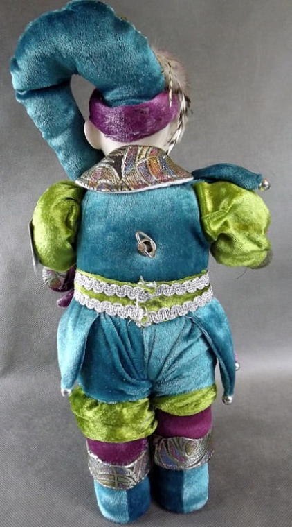 LALKA PIERROT Z POZYTYWKĄ BELLISSIMA, CERAMICZNA, 40CM, DEKORACJA, PREZENT