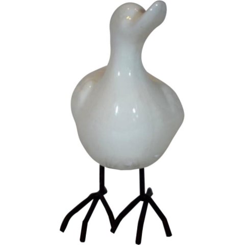 Ozdobna biała kaczka 12 cm