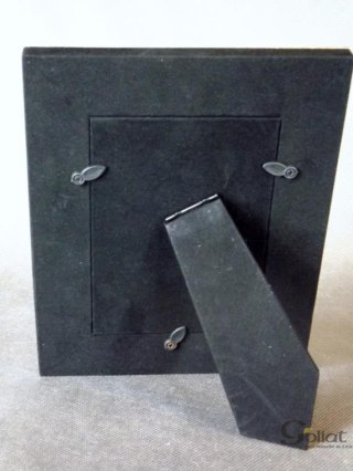 Stojąca ramka na zdjęcie z motywem pantery 19.5x15 cm w kolorze brązowo-kremowym
