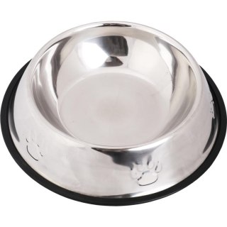 Metalowa Miska dla Psa z Antypoślizgowym Dnem i Wzorem Łapki, 500 ml