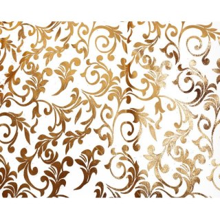 Obrus z organzy dekorowanej, złoty, 200x150 cm, LST3053, nr 5