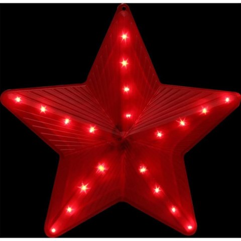 GWIAZDA ŚWIETLNA LED STJERNE, 49CM, CZERWONA, PŁYNĄCE ŚWIATŁO, ŚWIĘTA
