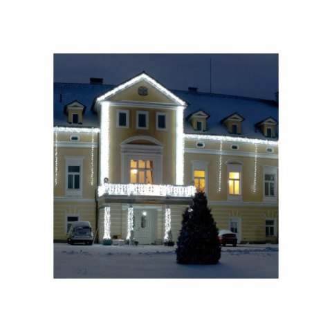 Energooszczędne Lampki Choinkowe LED 200szt. Zimny Biały z Efektem Flash, Użytek Wewnętrzny, Długość 11,5m, IP44