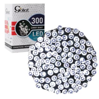 Lampki choinkowe 300 LED wewnętrzne zewnętrzne, zimny biały