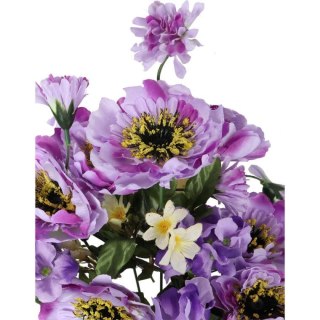 Bukiet 10 kwiatów mix anemonów i hortensji w kolorze fioletowym
