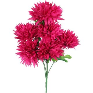 Bukiet 6 dużych chryzantem w kolorze ciemno-różowym 60 cm