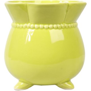 Dekoracyjny Ceramiczny Wazonik w Kolorze Zielonym