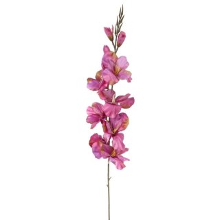 Różowy sztuczny kwiat Gladiola o długości 70 cm w odcieniach jesieni