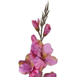 Różowy sztuczny kwiat Gladiola o długości 70 cm w odcieniach jesieni