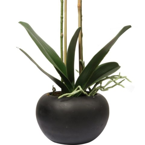 STORCZYK SZTUCZNY BELLISSIMA, GUMOWANY, RÓŻOWY, DONICZKA CERAMICZNA, 63 CM