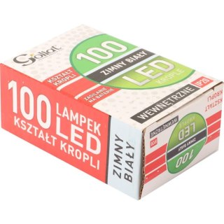 Biały Girlanda LED na baterie, 100 Lamp Choinkowych w kształcie Łezek, Energooszczędne