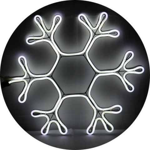 DEKORACJA ŚWIETLNA NIVORA, ŚNIEŻYNKA NEON, 3M, IP44, OGRÓD, LED, BIAŁA