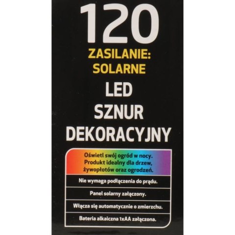 LAMPKI CHOINKOWE 120 LED-SOLARY CIEPŁY BIAŁY