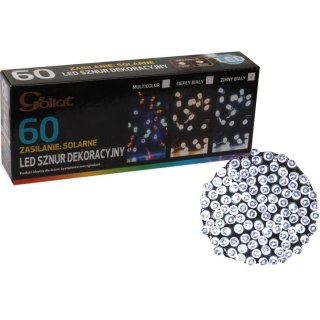 LAMPKI CHOINKOWE 60 LED-SOLARY ZIMNY BIAŁY