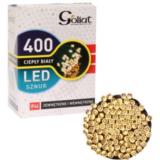 Sznur Zewnętrznych Lamp Choinkowych 400 LED Ciepły Biały IP44, Długość 19,95 m