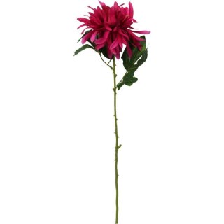 Dalia Sztuczna w Kolorze Ciemno Różowym - Pojedyncza Gałązka, Wysokość 70 cm