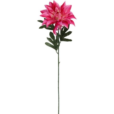 Różowa Sztuczna Gałązka Kwiatu Dalia 70cm