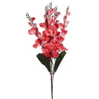 Bukiet 5 Sztucznych Gladioli w Kolorze Łososiowym - Realistyczna Dekoracja o Wysokości 65 cm