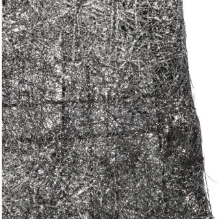 Czarno-Srebrna Choinka Stożkowa z Sizalu 40 cm
