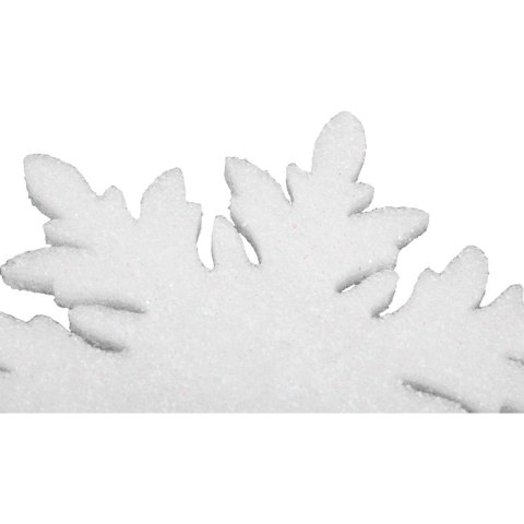Komplet 6 Białych Zawieszek w Kształcie Śnieżynek 14 cm