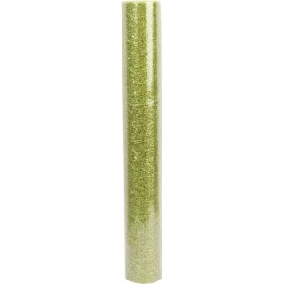 ORGANZA ZIELONA Z NADRUKIEM BROKATOWYM 0,50 x 10 m