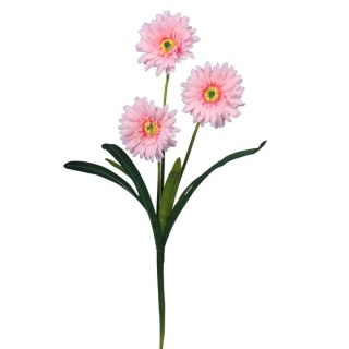 Sztuczna Gałązka Gerber w kolorze Jasno Różowym, wysokość 55 cm