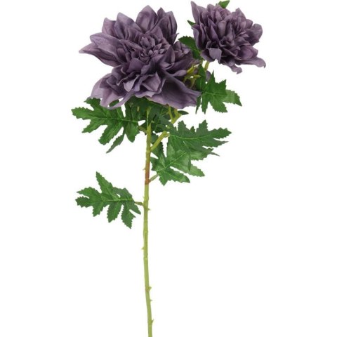 Sztuczna Gałązka z Dwoma Fioletowymi Daliami - Dekoracja Wysokiej Jakości, 66cm