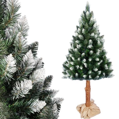 CHOINKA SZTUCZNA NA PNIU VINTERGATA 180 CM, DIAMENTOWA, BIELONA, GĘSTA