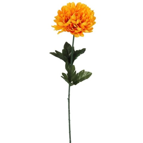 Chryzantema Sztuczna Pojedyncza 50 cm Pomarańczowa - Dekoracja na Wszystkich Świętych