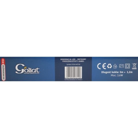 METEORY LED VINTEREN, SOPLE 30CM, 8 SZT, ZIMNA BIEL, DEKORACJA ŚWIĄTECZNA