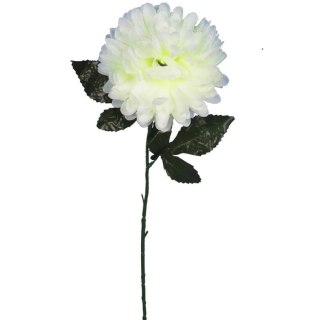 Sztuczna Chryzantema Biała - Dekoracja na Wszystkich Świętych, 70 cm, Główka 16 cm
