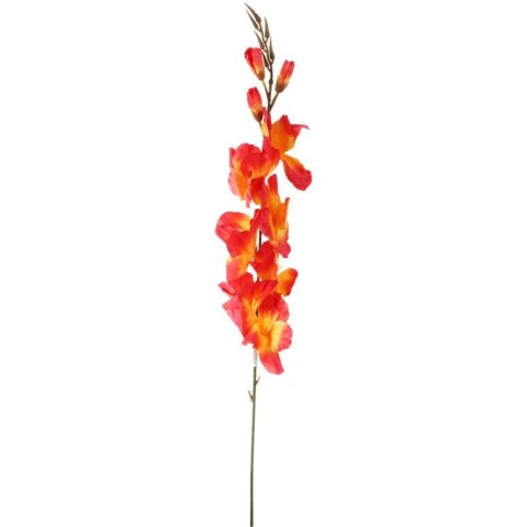 Sztuczna Gałązka Gladioli Pomarańczowej - 70 cm