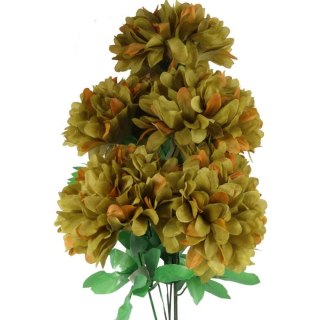 BUKIET 6 CHRYZANTEM BIAŁYCH 72 CM ZIELONYCH