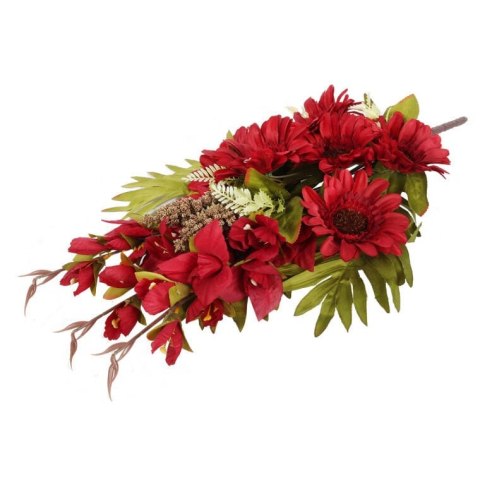 Bukiet płaska wiązanka nagrobna mix gladioli i gerber 68cm czerwony